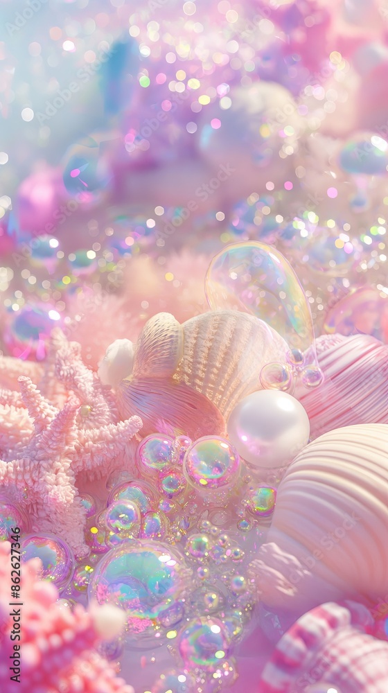 Artistic seashells and pearls in pink and white, perfect for a sparklecore phone wallpaper. Artistic seashells and pearls in pink and white, perfect for a sparklecore phone wallpaper.