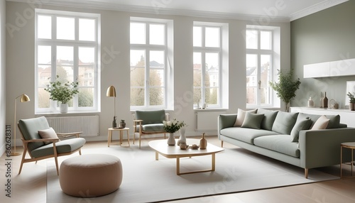 Photo interior modern design room 3d illustration