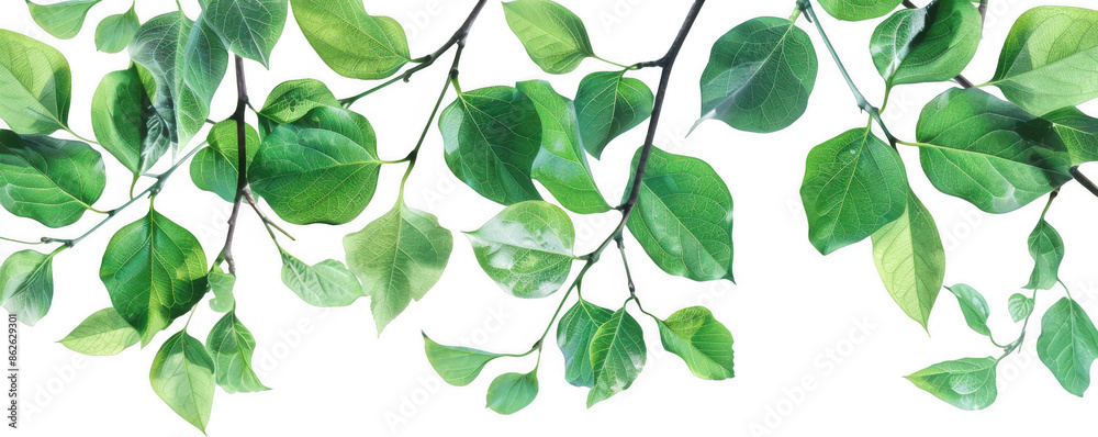 Fresh Green Leaves on Branches Fresh Green Leaves on Branches