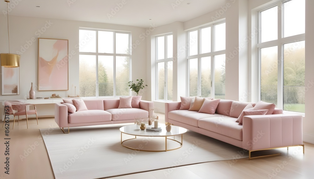 Photo interior modern design room 3d illustration Photo interior modern design room 3d illustration