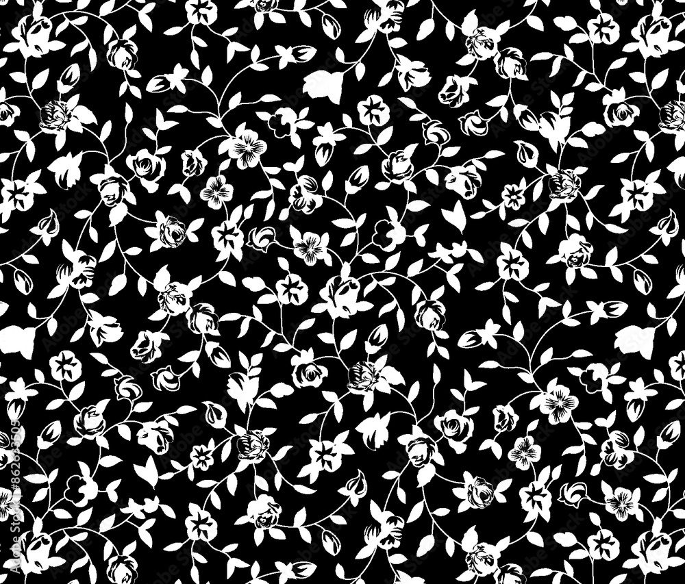 black and white seamless pattern