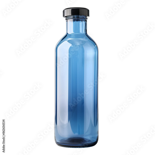 Blue glass bottle clip art