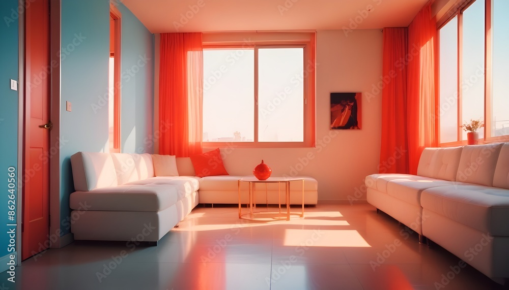 Photo interior modern design room 3d illustration Photo interior modern design room 3d illustration