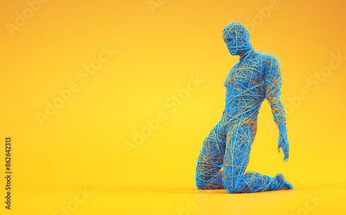 Abstract person posing. Uni...