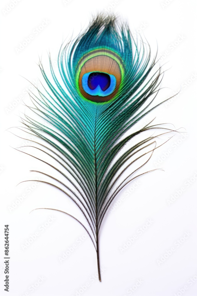Obraz premium Peacock feather pattern bird.