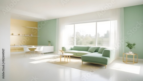 Photo interior modern design room 3d illustration