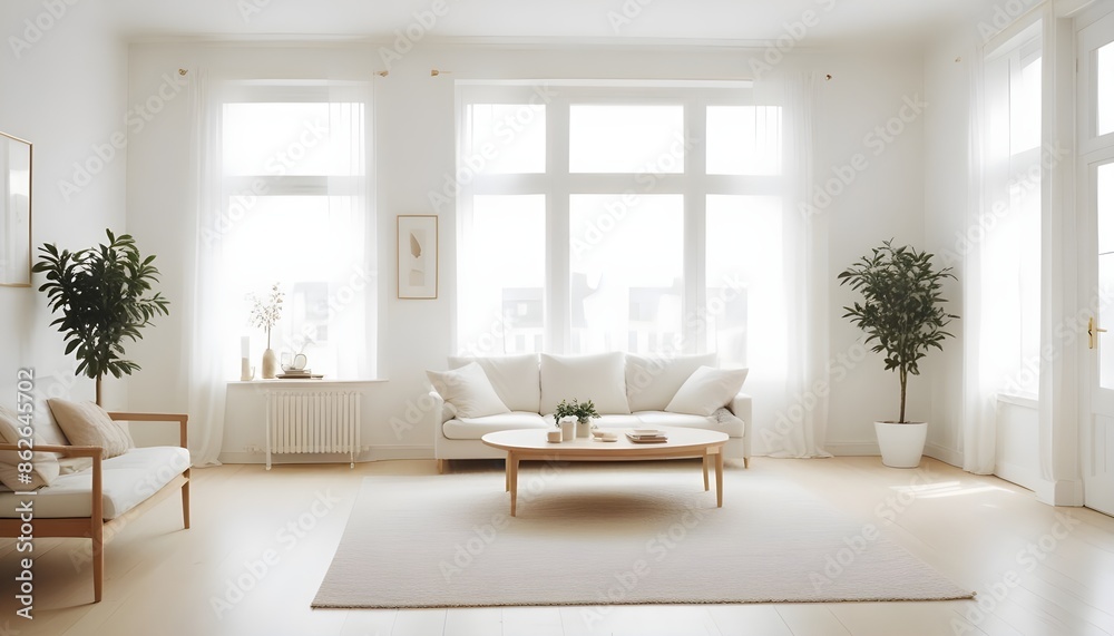 Fototapeta premium Photo interior modern design room 3d illustration