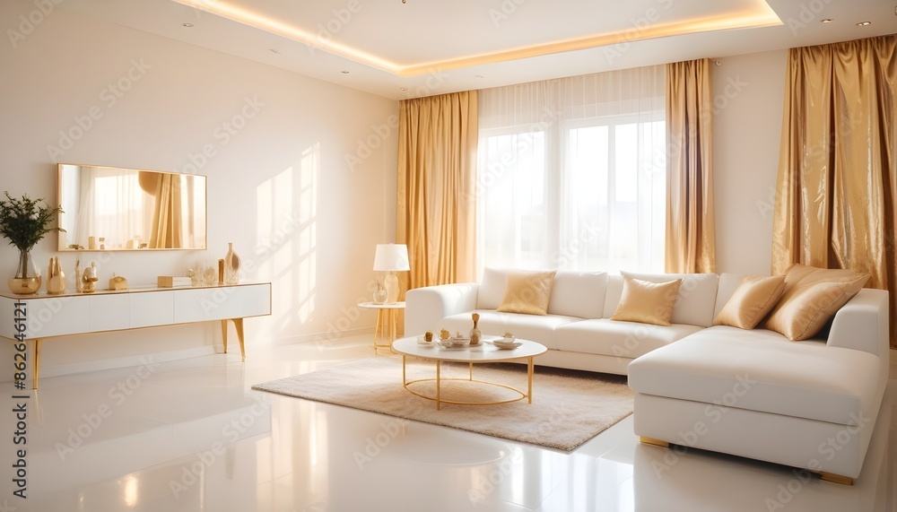 Fototapeta premium Photo interior modern design room 3d illustration