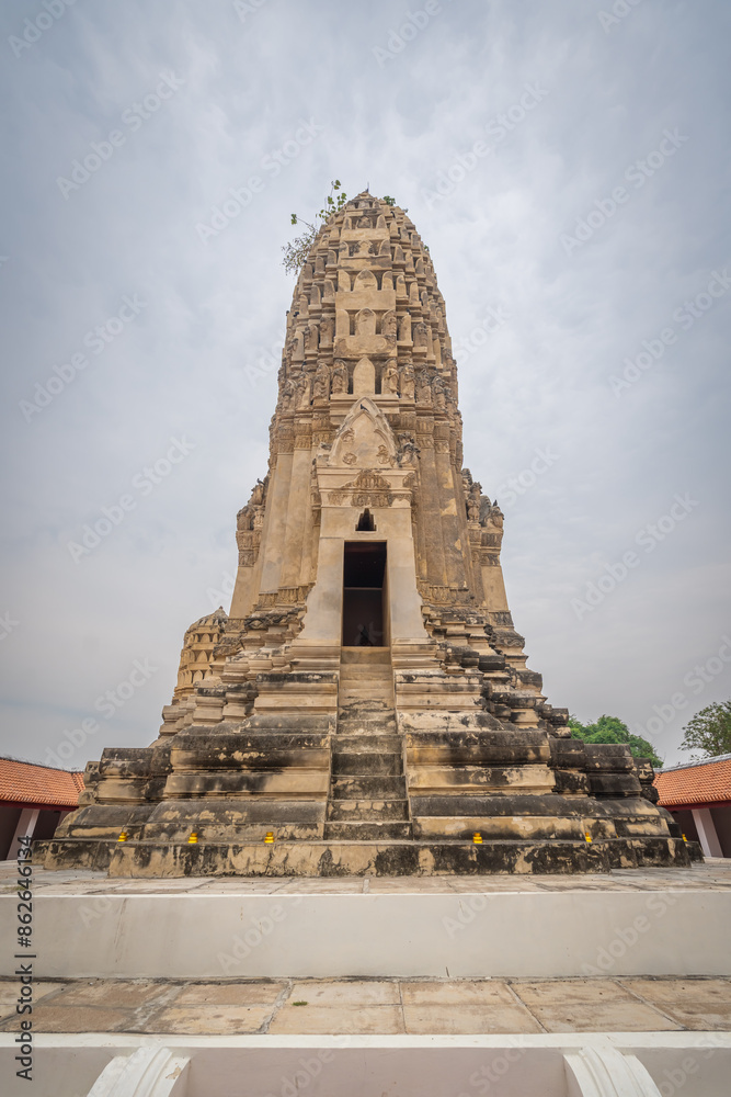 The old stupa at Wat Aranyikawas, Ratchaburi, Thailand
