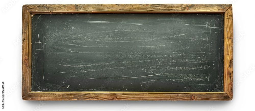 Isolated on a white background, a chalkboard with a wooden frame provides a perfect copy space image. Isolated on a white background, a chalkboard with a wooden frame provides a perfect copy space image.