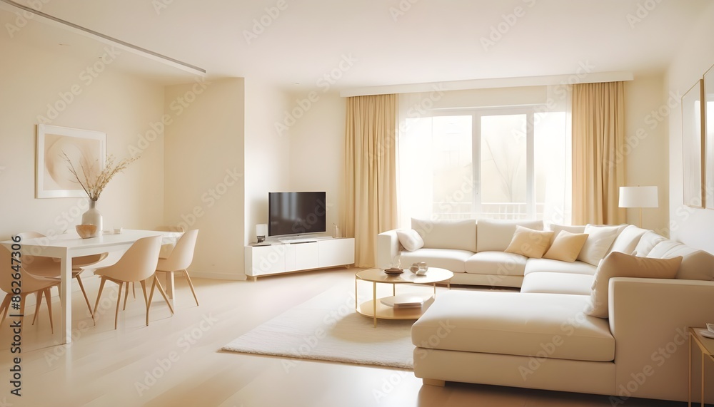 Fototapeta premium Photo interior modern design room 3d illustration