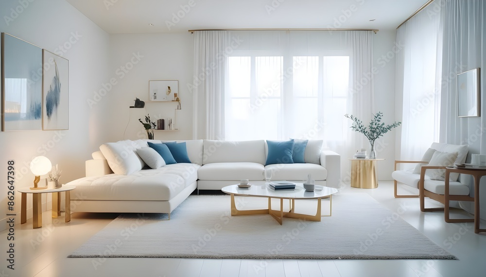 Photo interior modern design room 3d illustration