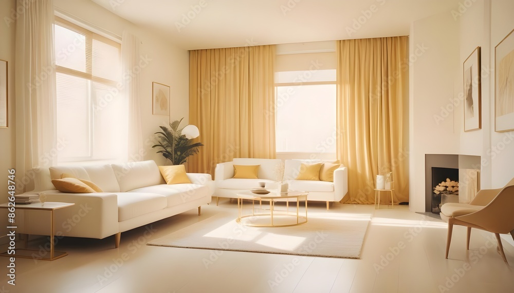 Fototapeta premium Photo interior modern design room 3d illustration