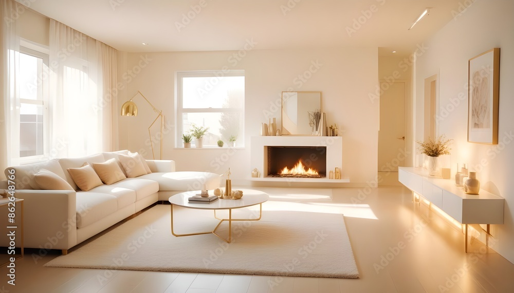 Photo interior modern design room 3d illustration Photo interior modern design room 3d illustration