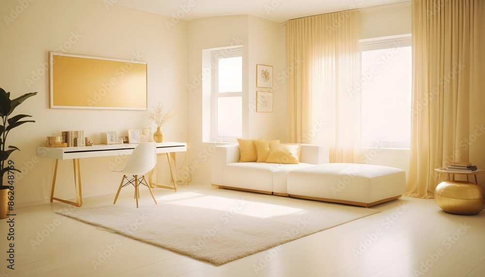 Fototapeta premium Photo interior modern design room 3d illustration