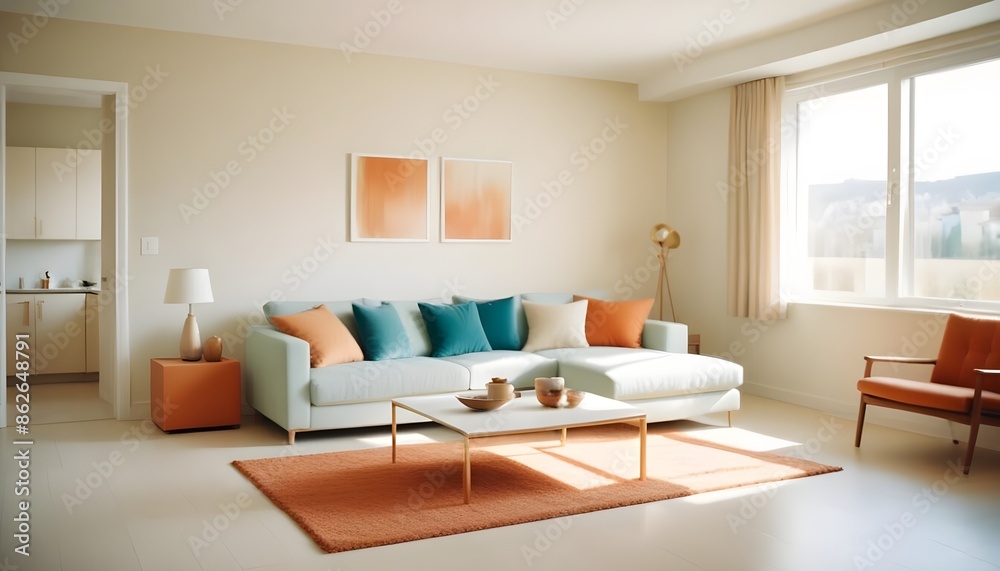 Photo interior modern design room 3d illustration Photo interior modern design room 3d illustration