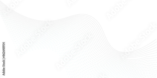 Abstract halftone flowing wavy colorful gradient dots shape isolated on transparent background. Design for web design, music, cover, and technology.