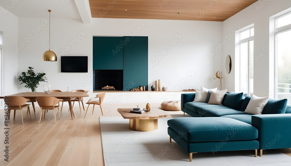 Photo interior modern design room 3d illustration Photo interior modern design room 3d illustration