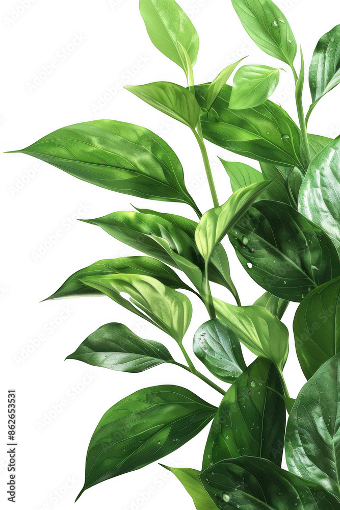 Realistic Photograph of Lush Green Leaves Realistic Photograph of Lush Green Leaves