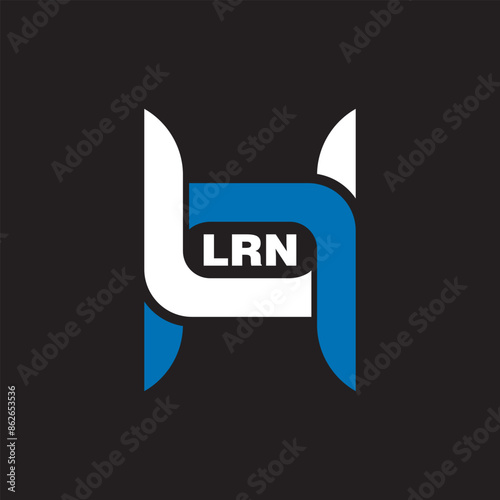 LRN letter logo design on white background. LRN logo. LRN creative initials letter Monogram logo icon concept. LRN letter design photo