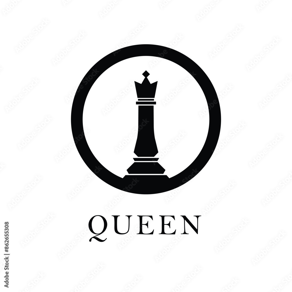 Chess queen icon sign. Chess board game. Vector illustration Chess queen icon sign. Chess board game. Vector illustration