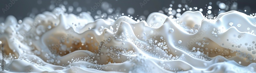 Abstract image of white foam bubbles and water waves. Abstract image of white foam bubbles and water waves.