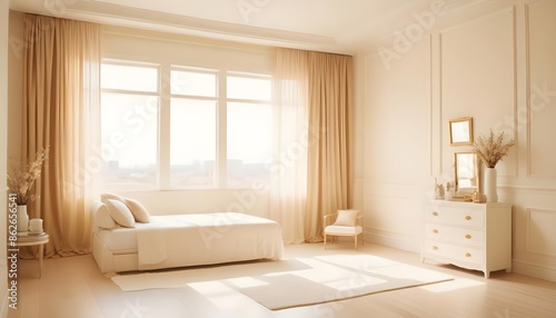 Photo interior modern design room 3d illustration