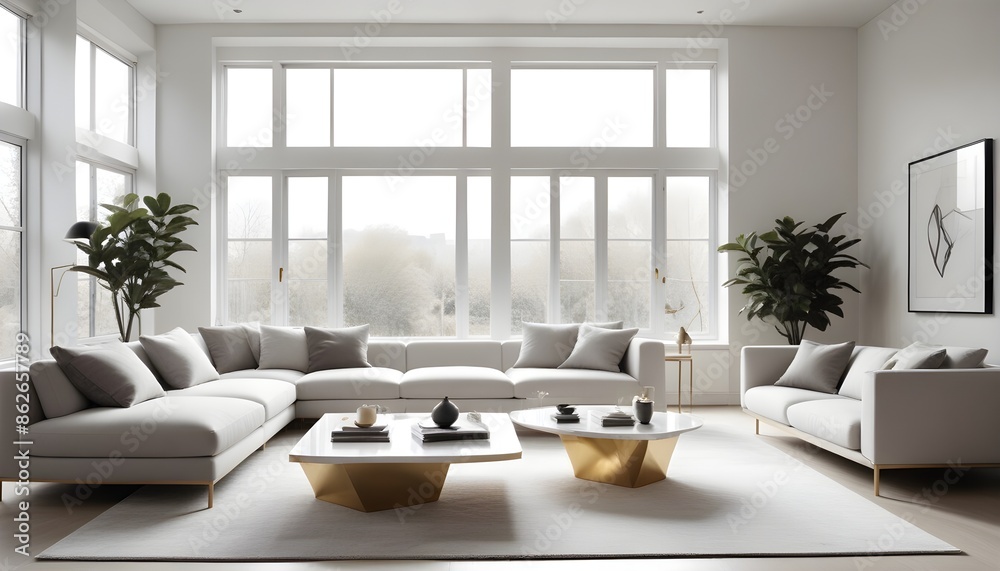 Photo interior modern design room 3d illustration Photo interior modern design room 3d illustration