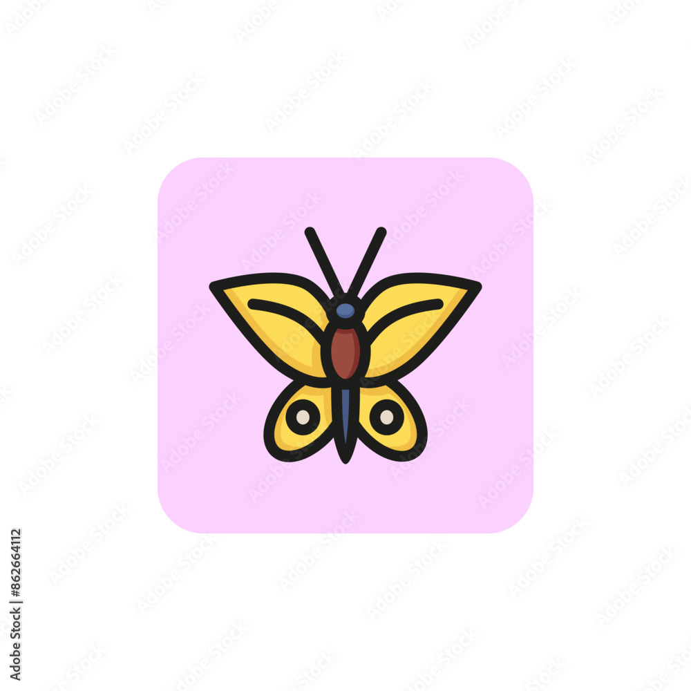 Butterfly line icon. Insect, moth, harmony. Nature concept. Vector illustration can be used for topics like ecology, summer, wildlife Butterfly line icon. Insect, moth, harmony. Nature concept. Vector illustration can be used for topics like ecology, summer, wildlife