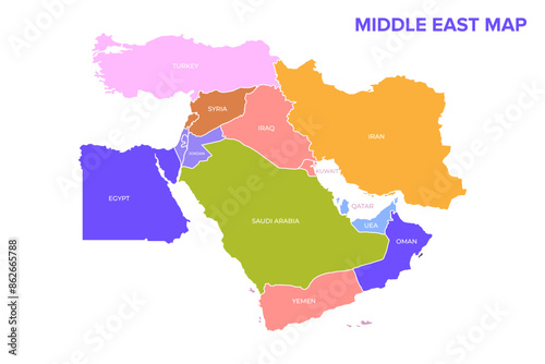 MIDDLE EAST MAP VECTOR FREE
