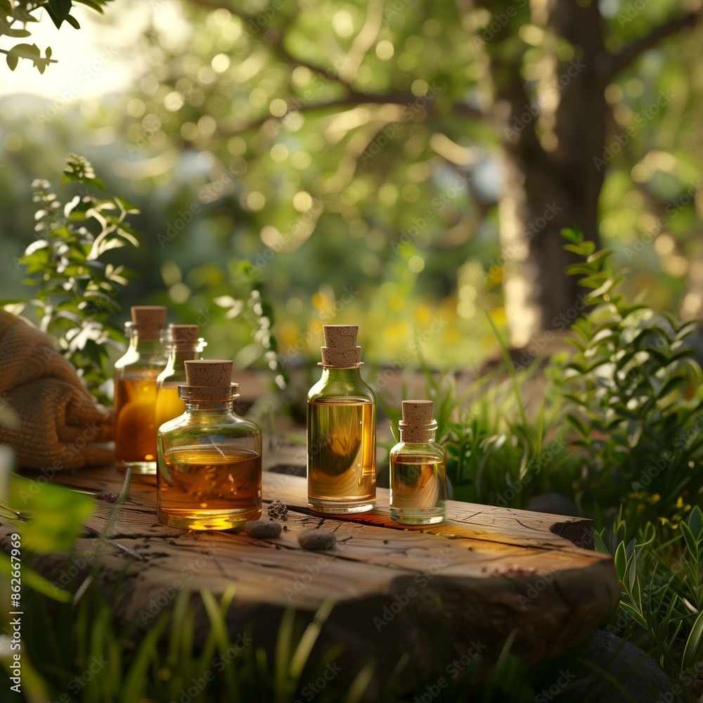 oil with herbs, bottle of oil with herbs, bottle in the forest oil with herbs, bottle of oil with herbs, bottle in the forest