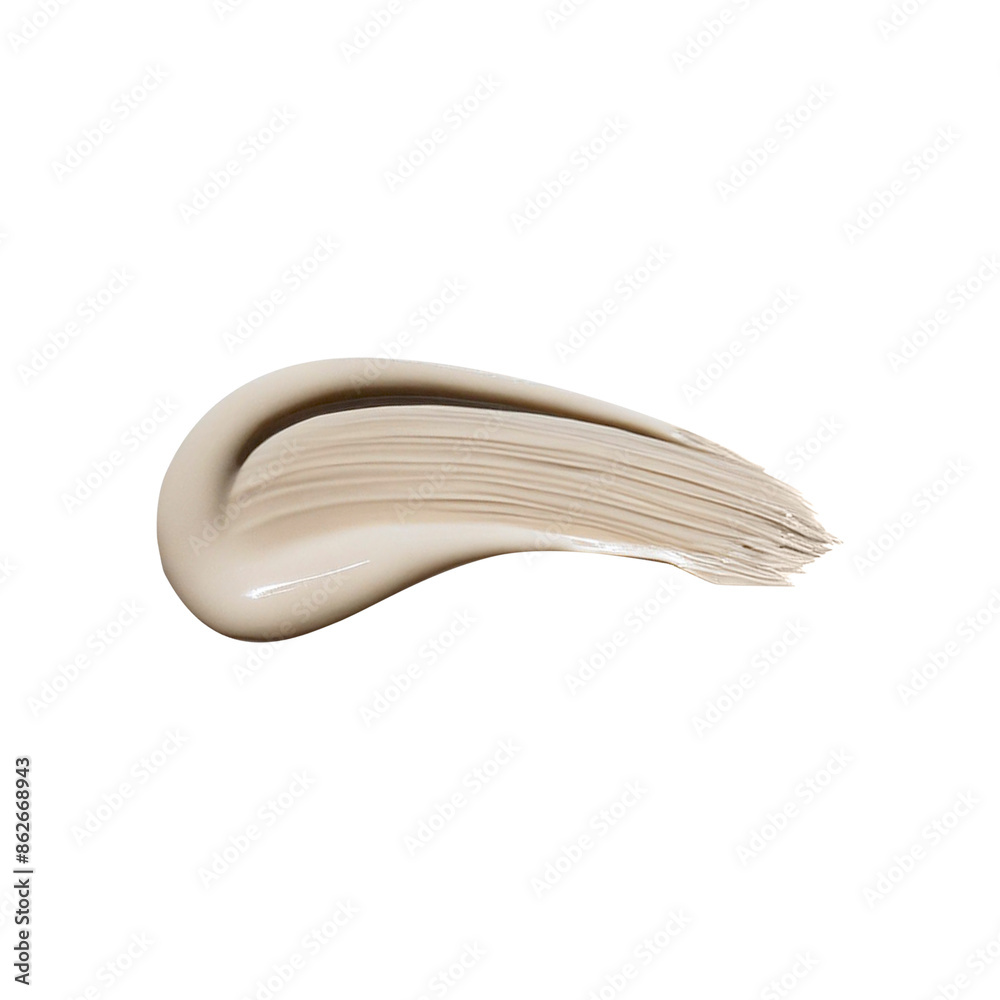 Beige cosmetic smear of foundation, concealer on a transparent background isolated. Makeup and cosmetics. Care and beauty Beige cosmetic smear of foundation, concealer on a transparent background isolated. Makeup and cosmetics. Care and beauty