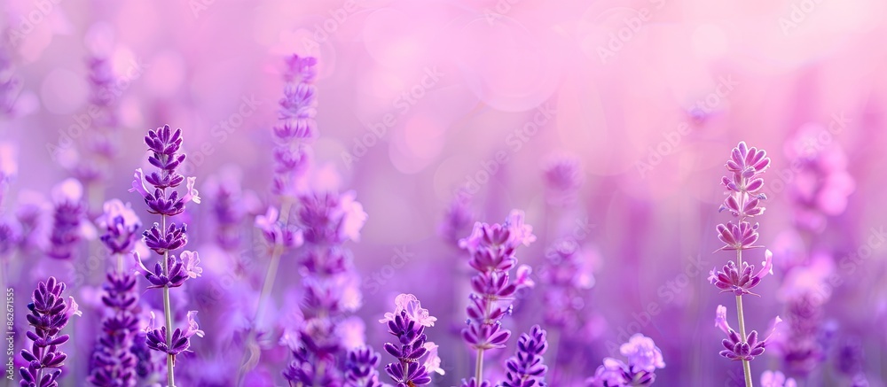 Naklejka premium Close-up image of lavender wallpaper with copy space image.
