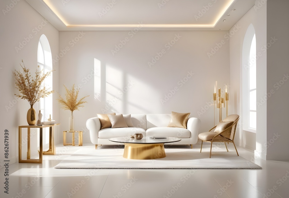 Photo interior modern design room 3d illustration Photo interior modern design room 3d illustration