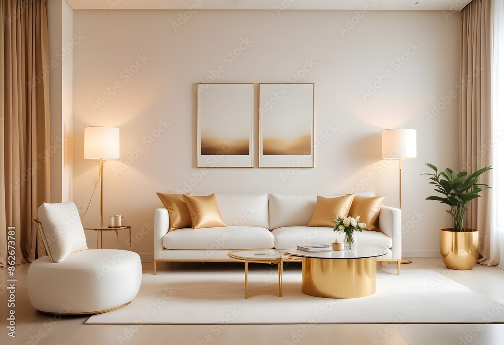 Photo interior modern design room 3d illustration Photo interior modern design room 3d illustration