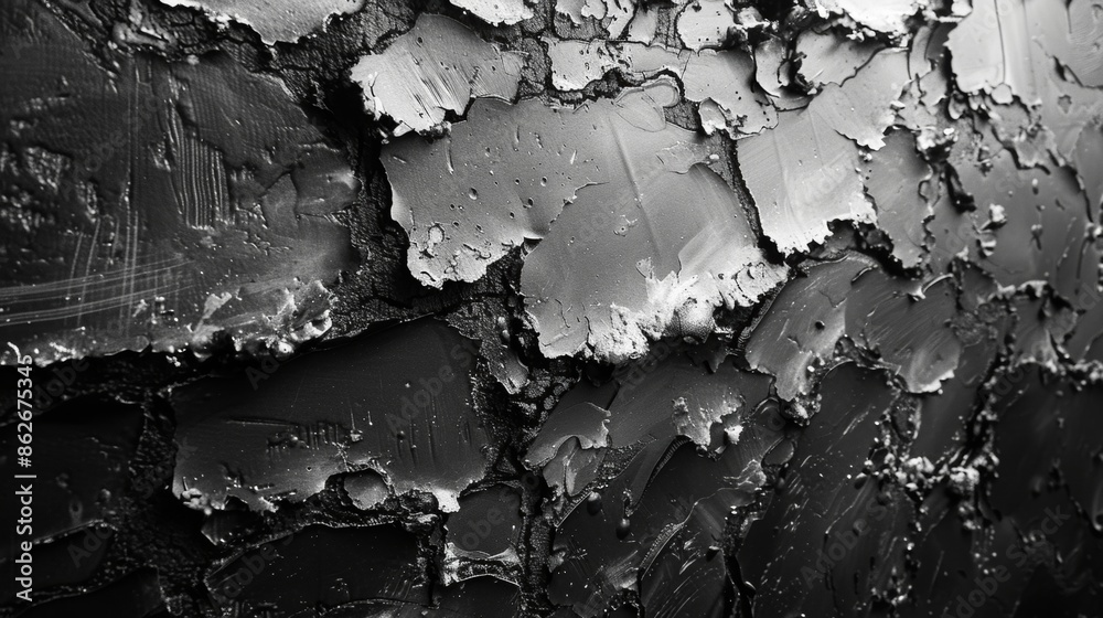 Obraz premium Haunting monochrome textures - a mesmerizing abstract canvas