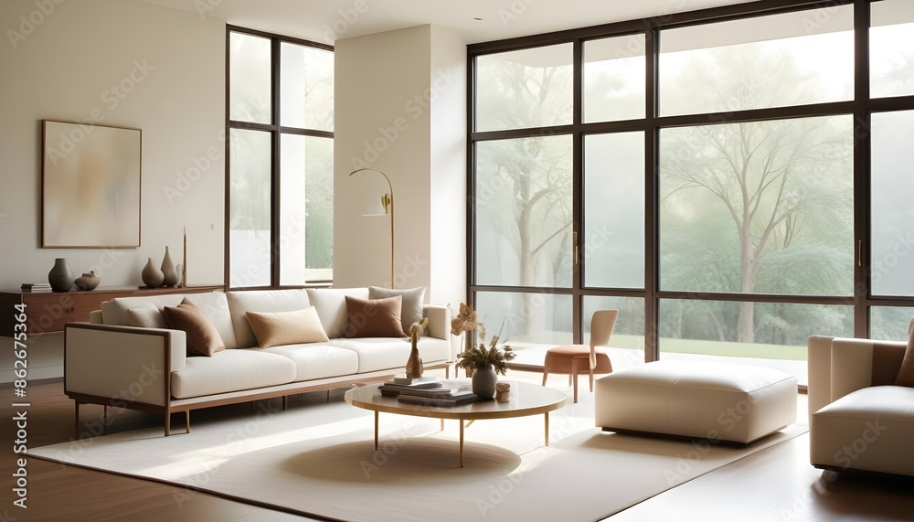 Photo interior modern design room 3d illustration Photo interior modern design room 3d illustration