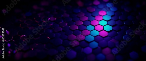 Hexagons pattern GeometricAbstract background Vibrant Hexagon Mo photo