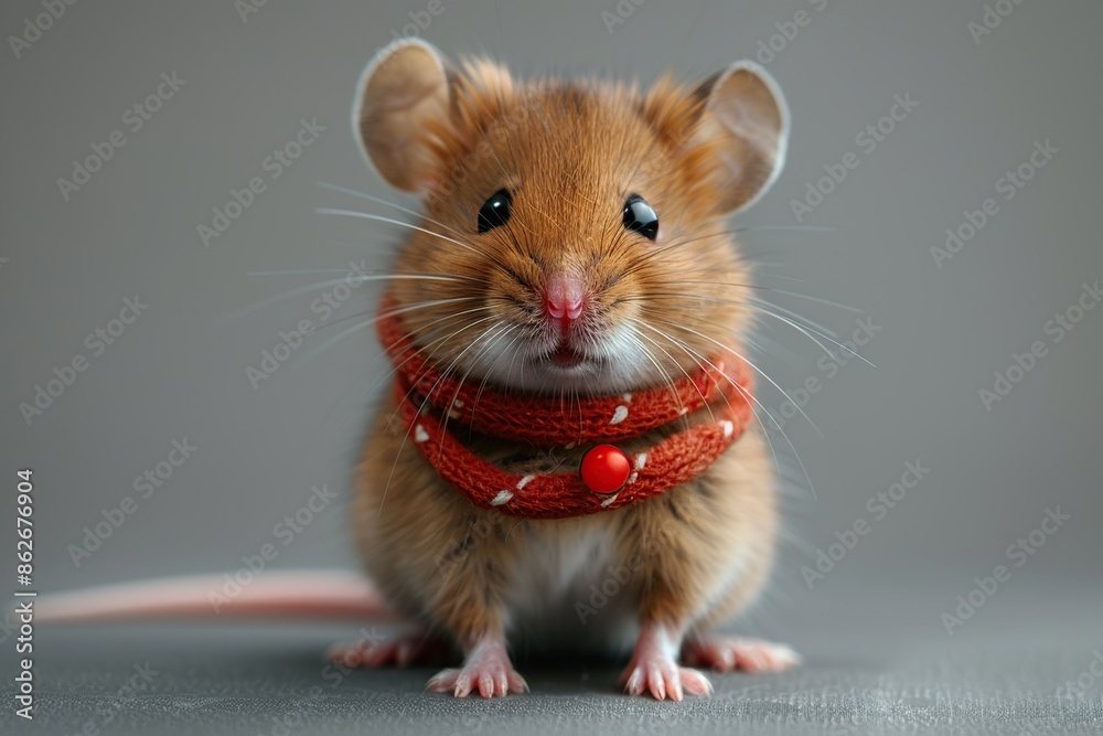 Cute Hamster Portrait on Soft Surface Cute Hamster Portrait on Soft Surface