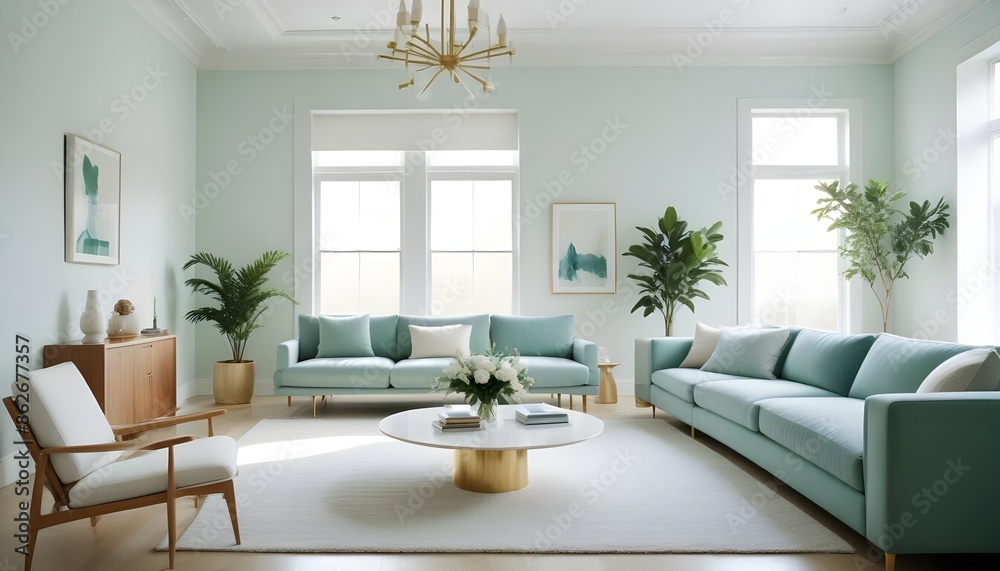 Fototapeta premium Photo interior modern design room 3d illustration