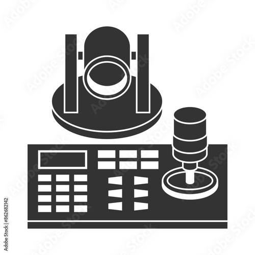 PTZ camera icon - device for remote panning, tilting and zooming