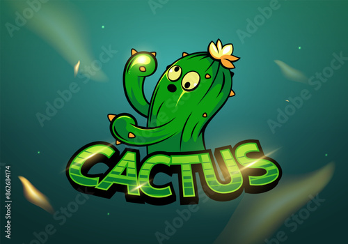 green cactus gaming logo, cactus punch photo