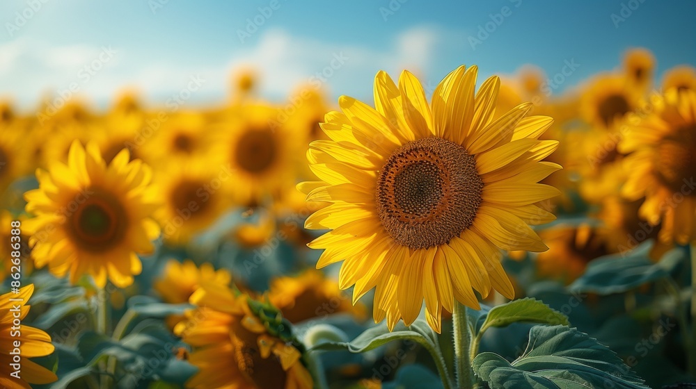Obraz premium Serene sunflower haven - a sublime natural masterpiece