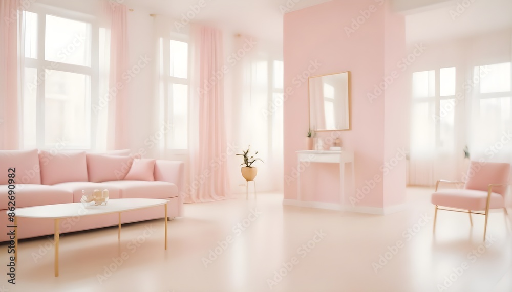 Fototapeta premium Photo interior modern design room 3d illustration