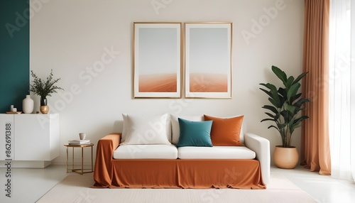 Photo interior modern design room 3d illustration