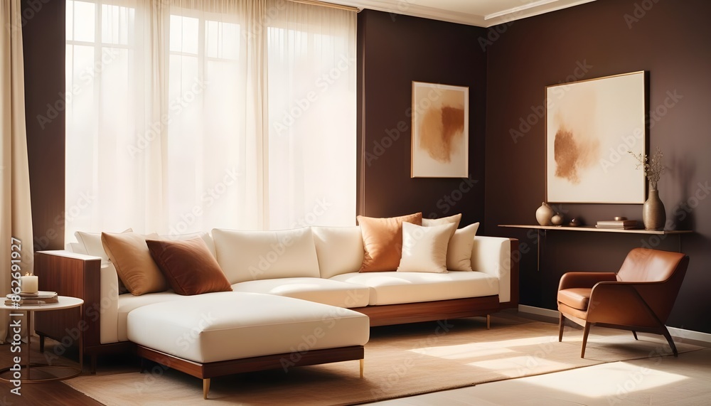 Photo interior modern design room 3d illustration Photo interior modern design room 3d illustration