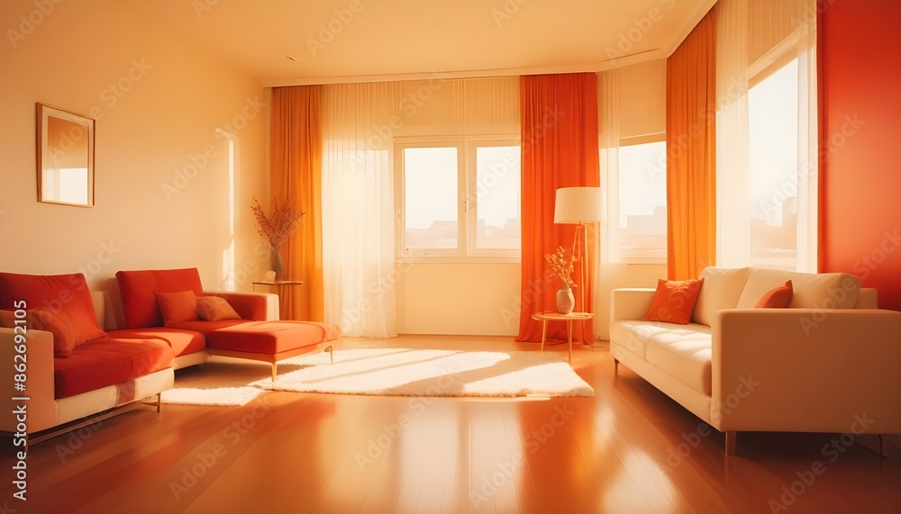 Fototapeta premium Photo interior modern design room 3d illustration