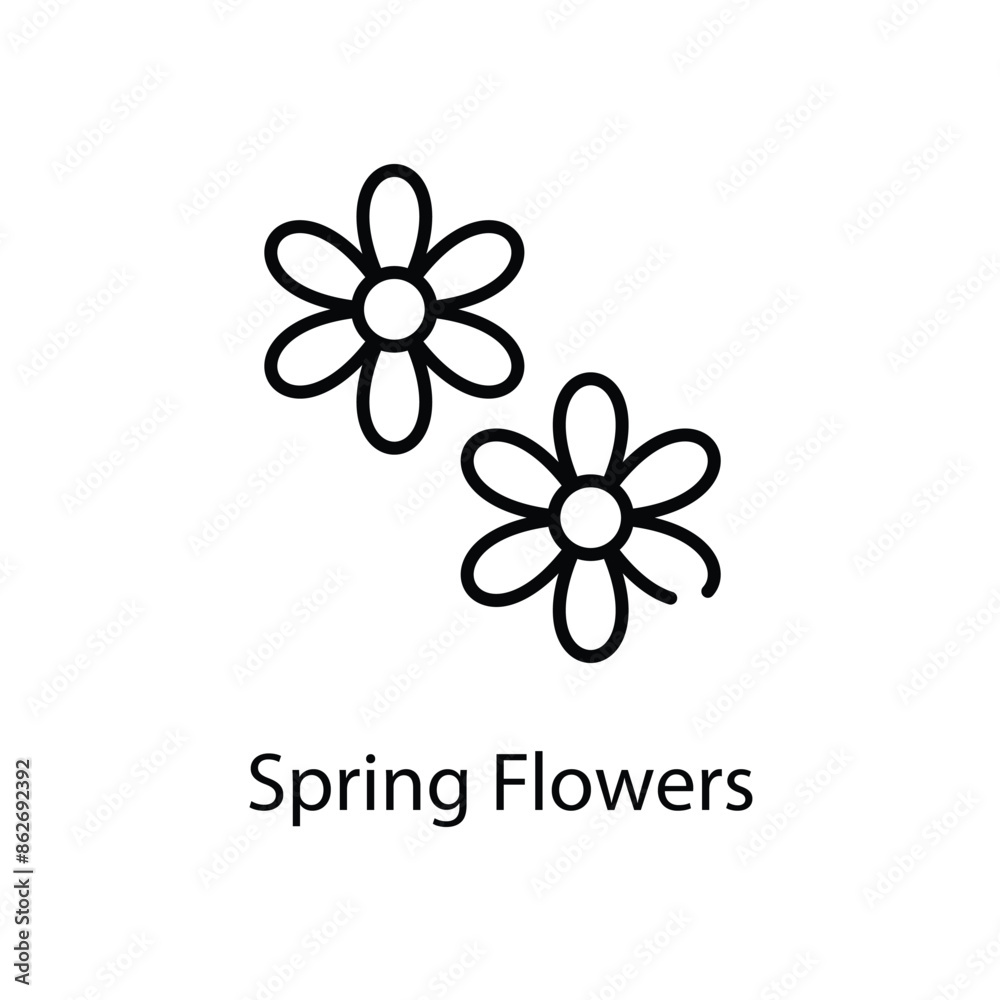 Spring Flowers vector icon Spring Flowers vector icon