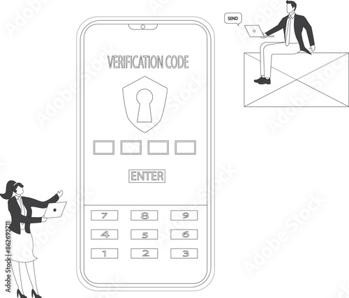 Verification pin code, security code message