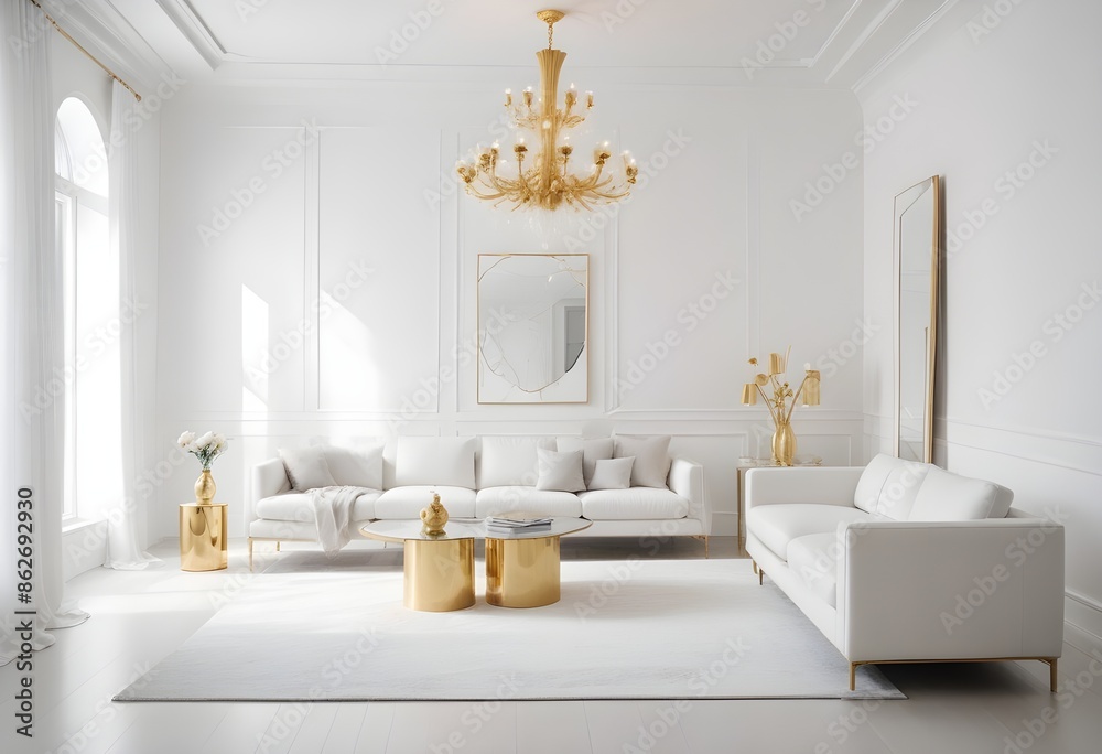 Photo interior modern design room 3d illustration